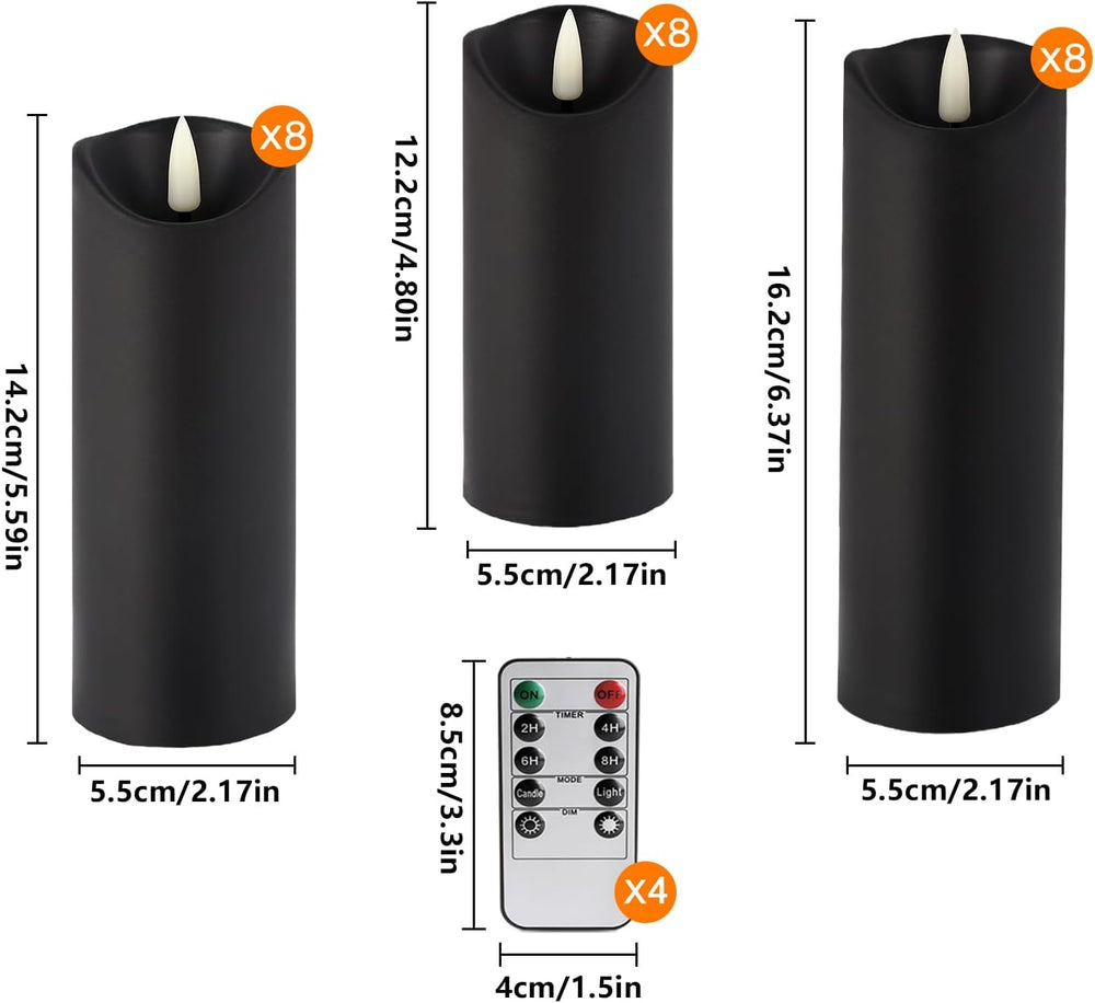 YOROXRG 24 Pack Halloween Decoration Flickering Flameless Candles, Battery Op...