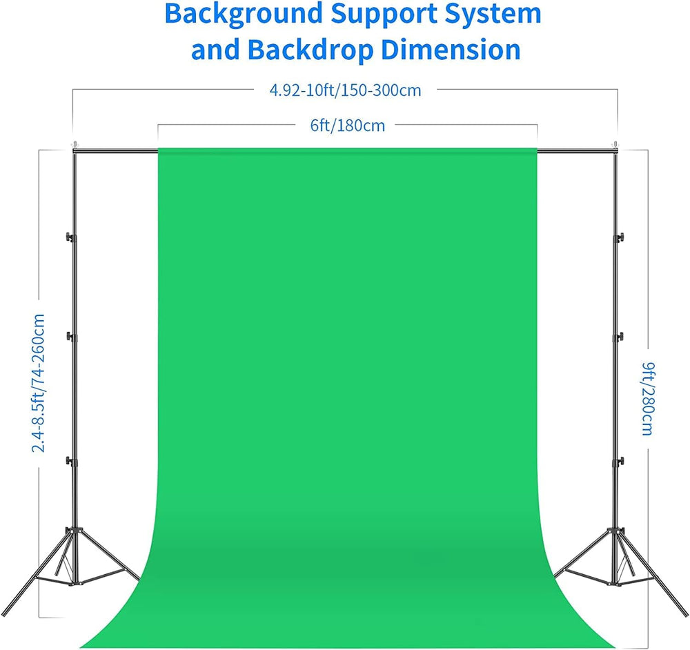 NEEWER Photography Lighting kit with Backdrops, 8.5x10ft Backdrop Stands, UL ...