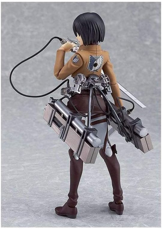 good smile attack on titan: mikasa ackerman figma on a desk or shelf