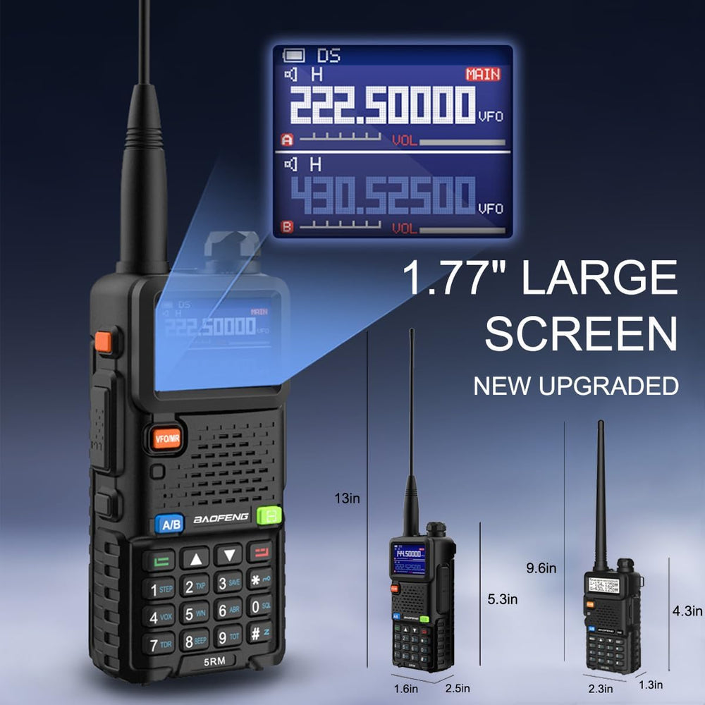 BAOFENG 5RM Ham Radio Handheld (Upgraded of UV-5R) Walkie Talkie Long Range