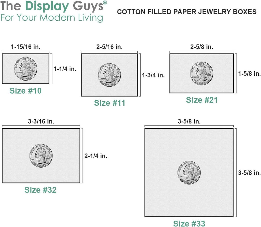 TheDisplayGuys 100 Cardboard Jewelry Gift Boxes with Inserts - Matte White