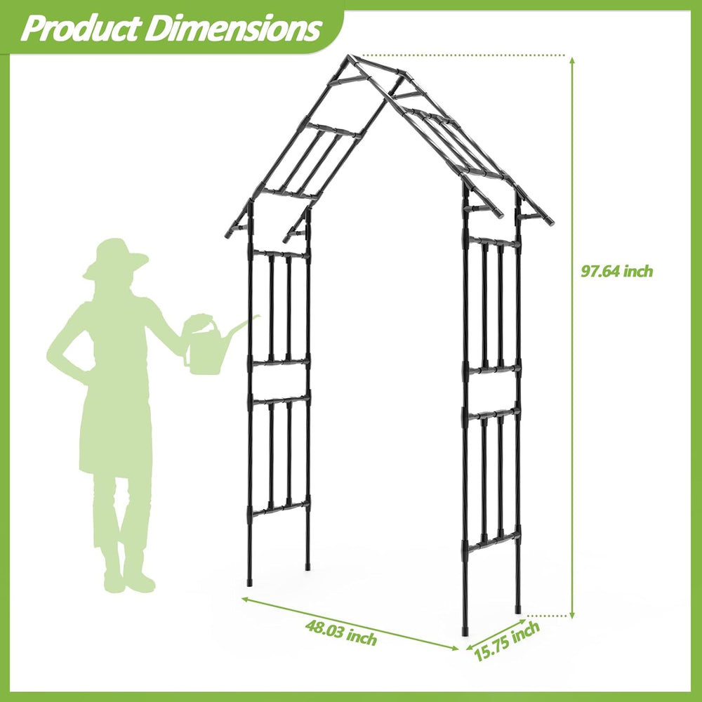 Garden Arch Trellis -48" L *98" H，Gothic Abor Trellis with Reinforc...