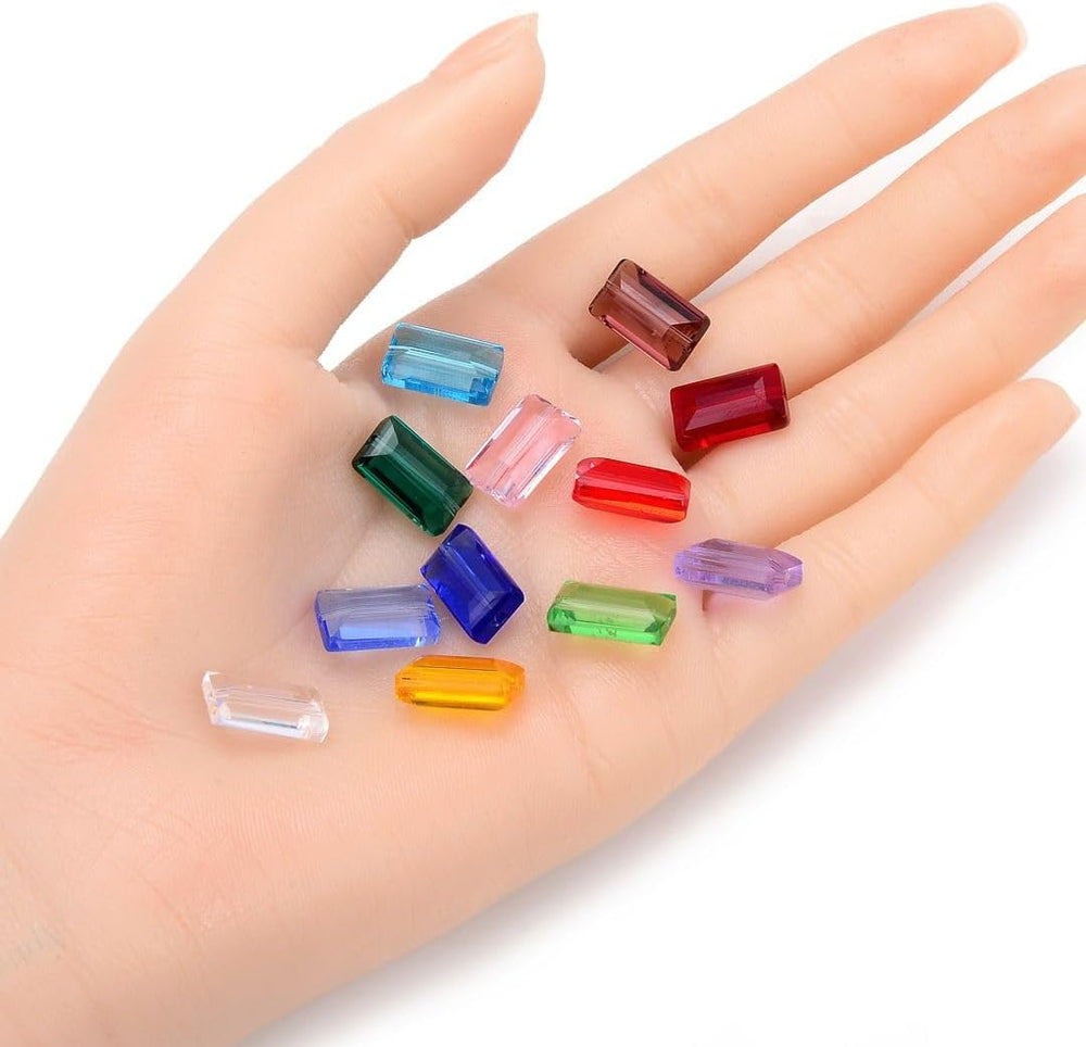 10 Sets Adabele Sparkle 14x8mm Austrian Rectangle Birthstone Beads (120pcs)