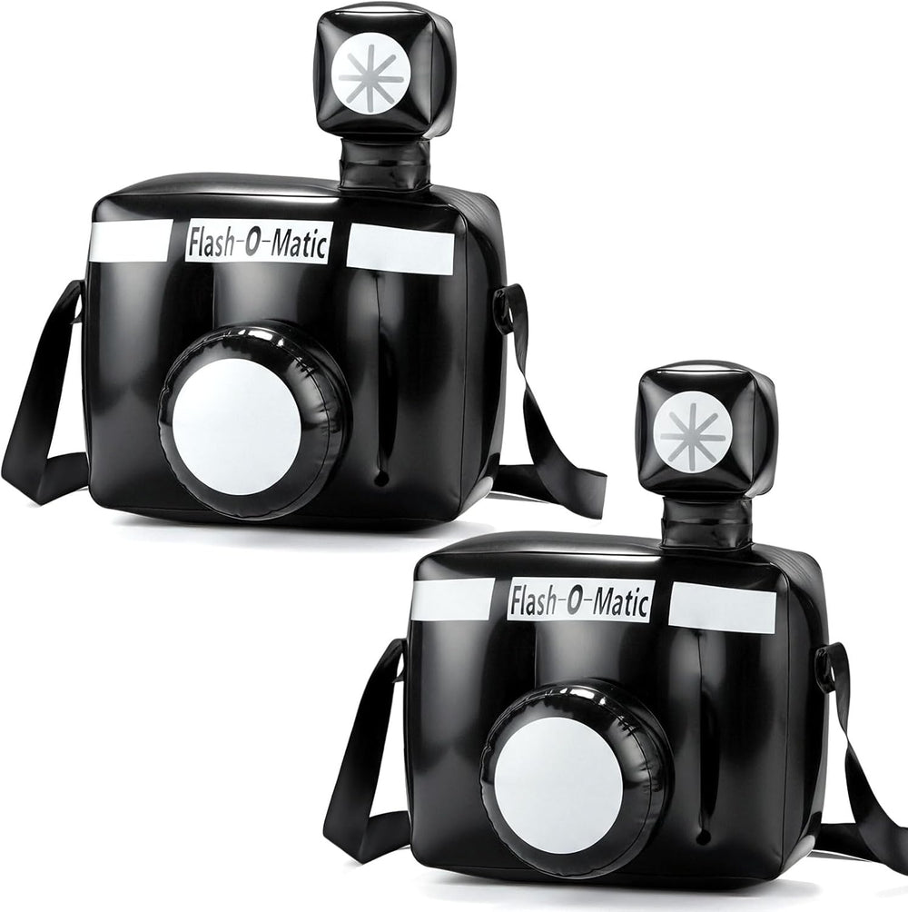 2 Pcs Inflatable Camera Prop, Black and White Fake Camera