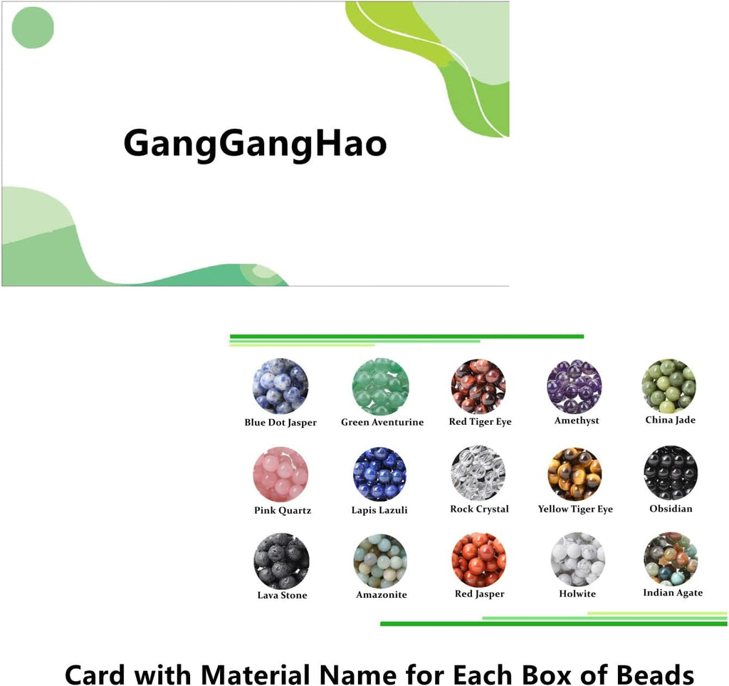 6mm natural stone beads crystal bracelet jewelry making, package contents