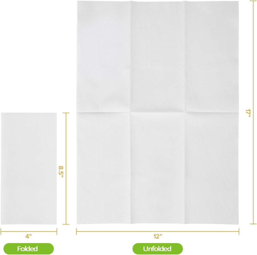 FOCUSLINE 480 Disposable Guest Towels for Bathroom, Linen-Feel Hand Towels