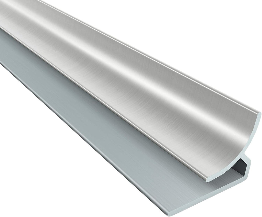 FASÄDE 47 in Vinyl Inside Corner Trim Brushed Nickel (5 Pack)