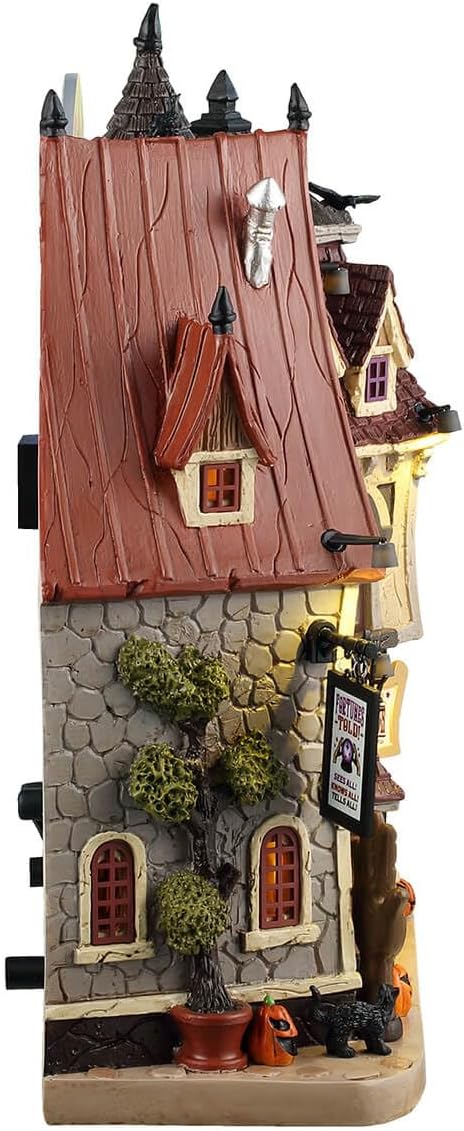 lemax spooky days ahead lighted facade, battery-operated, #55297 shown in use