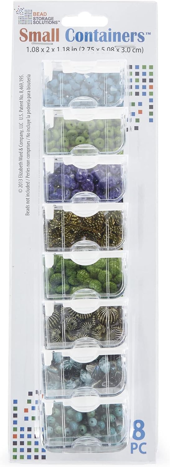 Plastic Stackable Organizer Tray Bundle with Lid and 48 Size Small Containers...