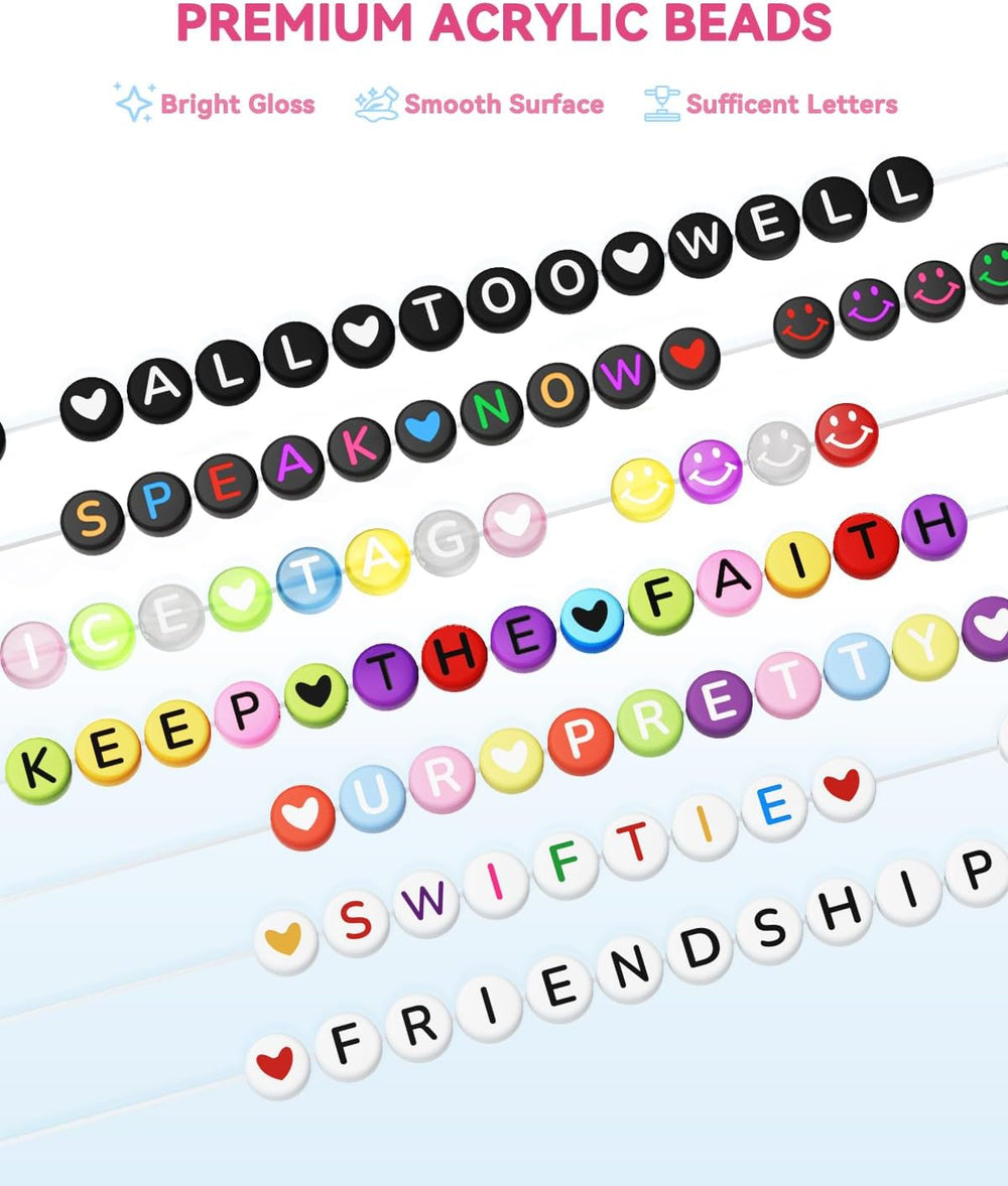 ARTDOT 7 Cases Assorted Letter Beads for Friendship Bracelets Making Kit, 980...