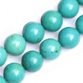 GEM-Inside 18mm Natural Old Turquoise Dyed Gemstone Loose Beads Energy Power Round Beads for Jewelry Making 15 Inches