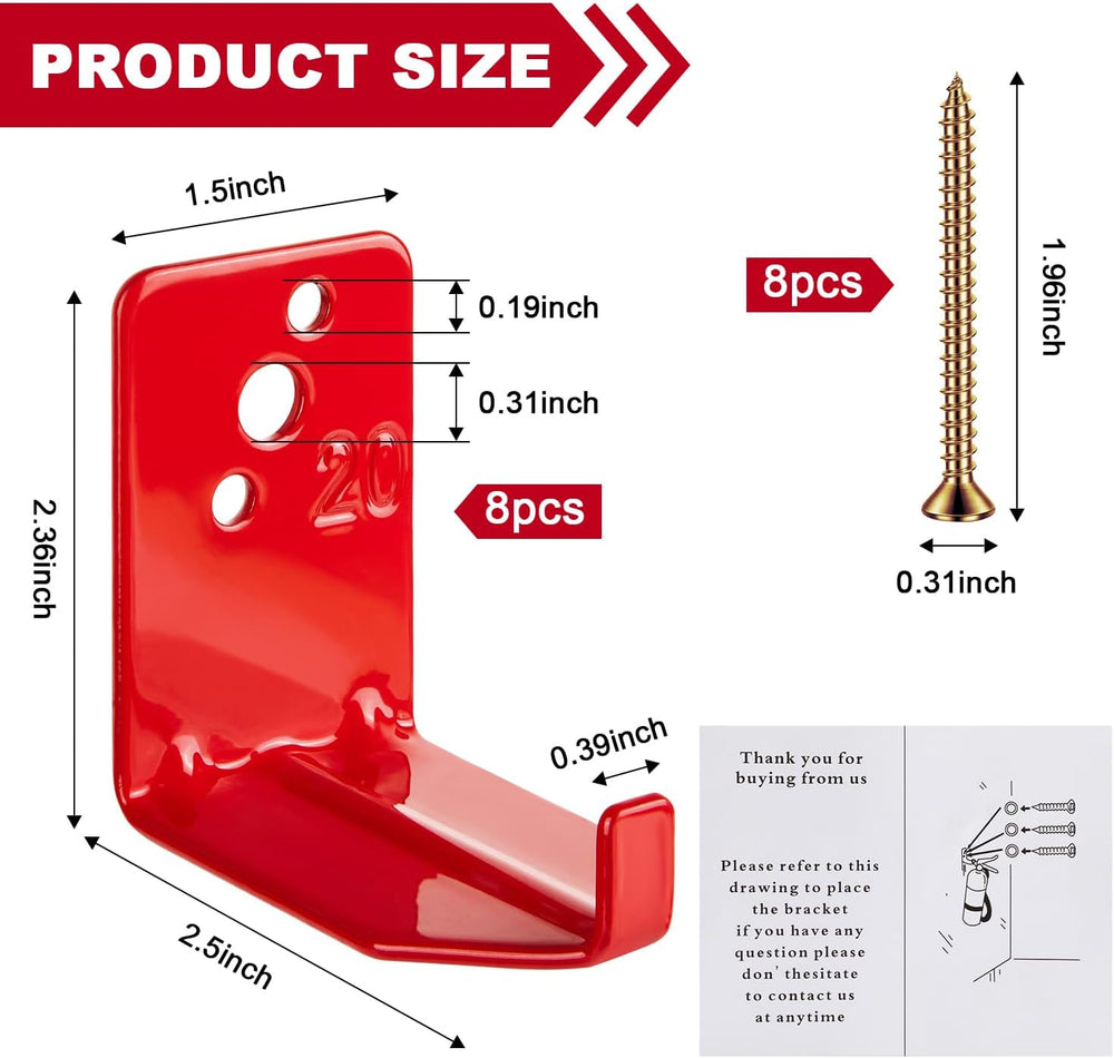 16 Pack Fire Extinguisher Mount Bracket, 5 to 40 lb Fire Extinguisher Holder ...