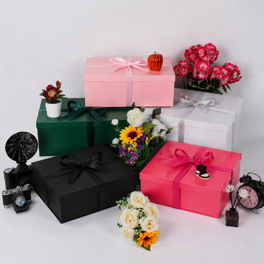 stobocter large gift box 16.5x13x5.5 inches,black gift boxes, package contents