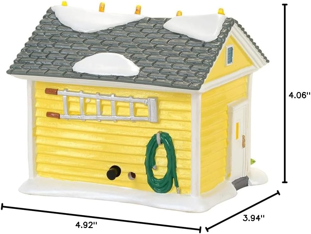 Department 56 Snow Village National Lampoon Christmas Vacation the Griswold Holiday Garage Lit Building, Multicolor, 4.06 Inch, Multicolor