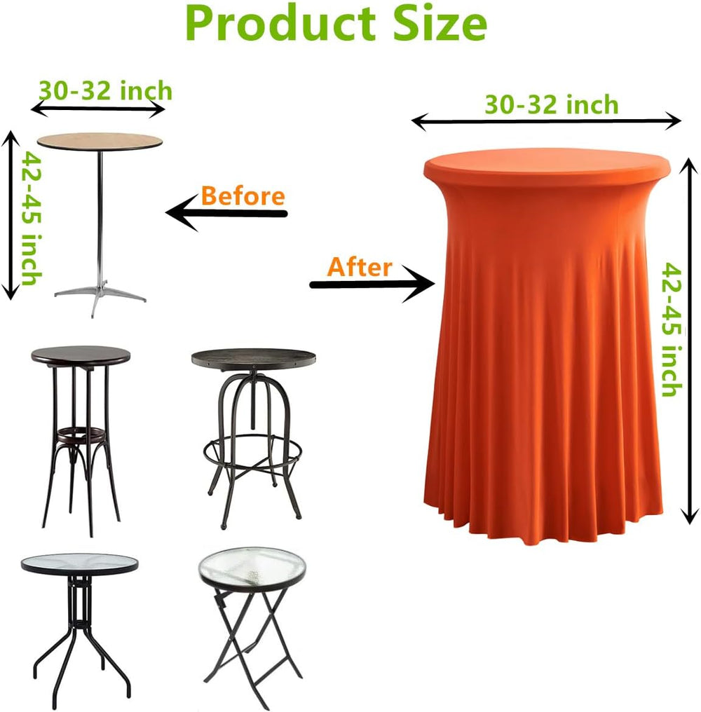 2Pack Highboy Cocktail Table Cover Skirt Bar Tablecloth (32" x 43",...