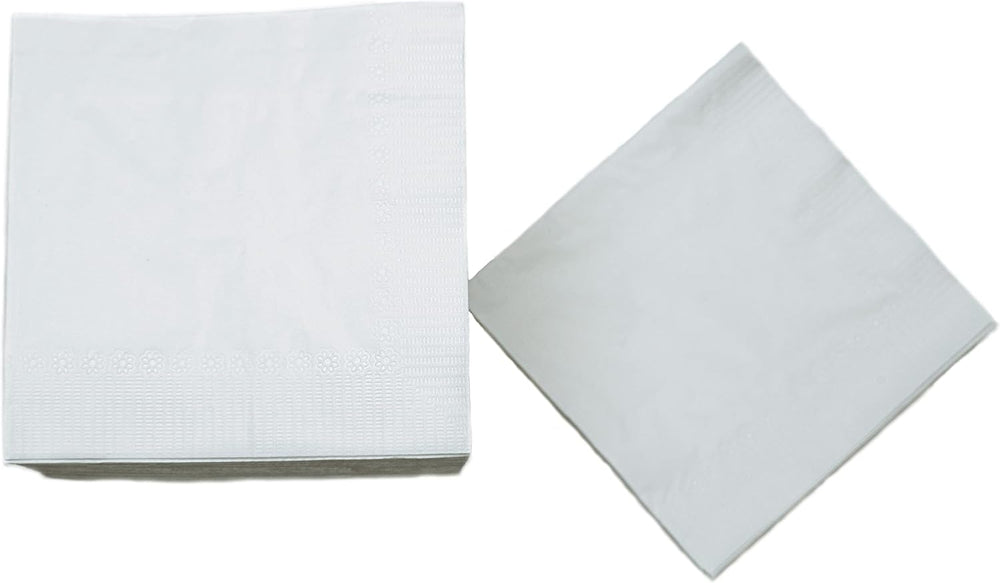 1100 Pack Cocktail Napkins Paper - Quality 3-Ply White Beverage Napkins - Res...
