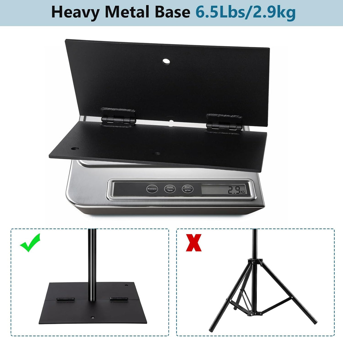 hyj-inc heavy duty backdrop stand pipe and drape showing dimensions
