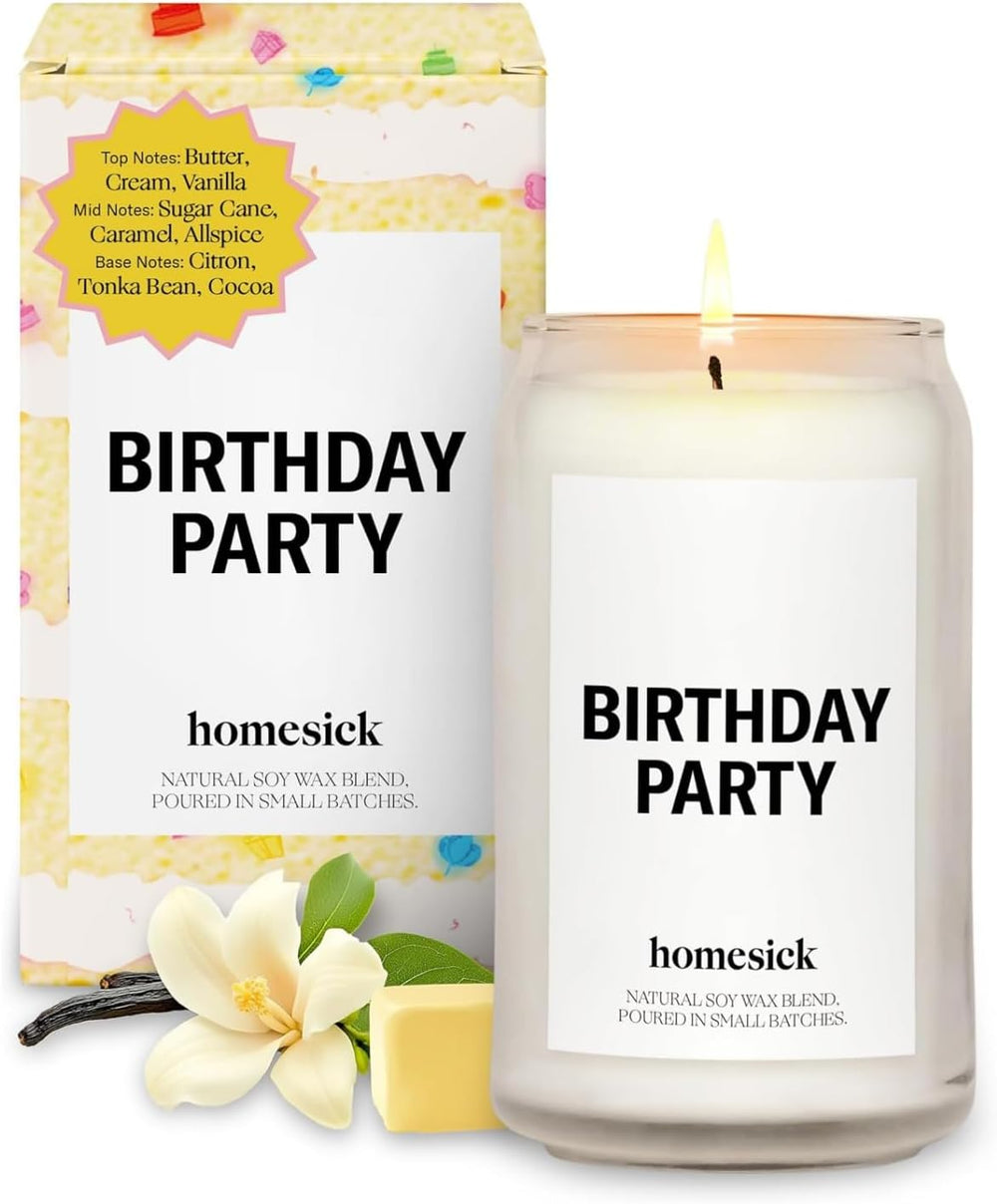 Homesick Scented Candles for Home (Birthday Party) - 13.75 oz Long-Lasting Na...