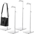 Maitys 4 Pack Purse Display Stands Stainless Steel Adjustable Height Bags Display Holder for Home Store Boutique Counter (Silver)