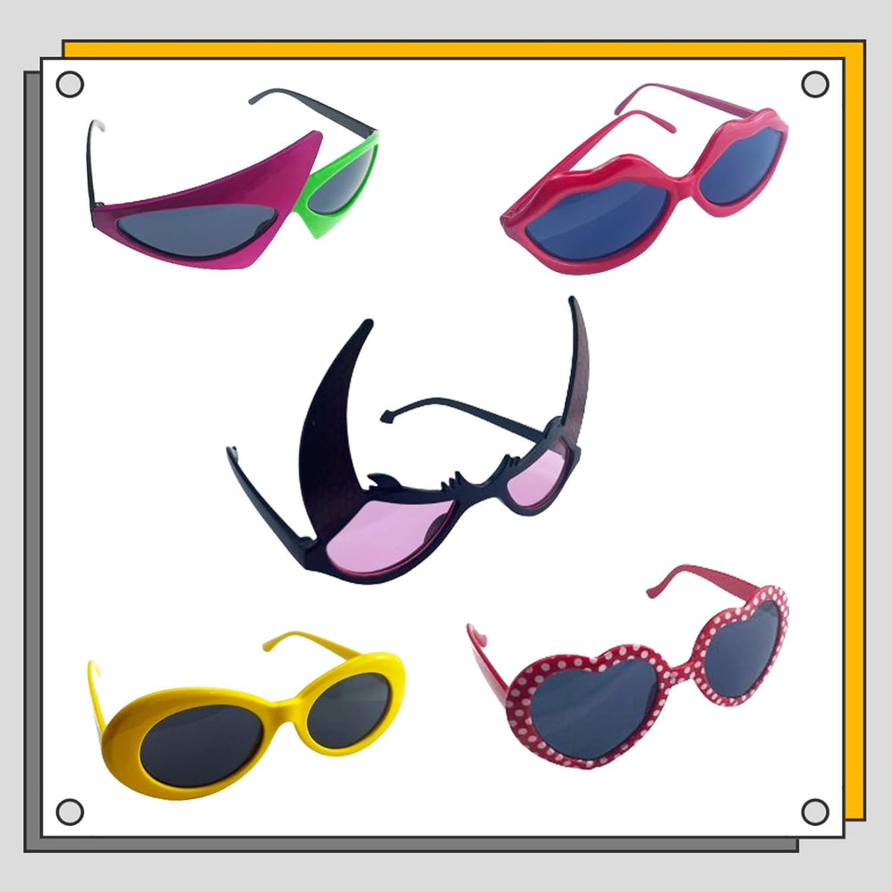 16 Pack Funny Sunglasses Novelty Party Glassses Masks for Adults Cool Shaped ...