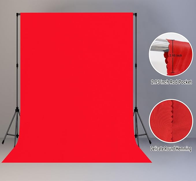 10x20FT Large Red Screen Backdrop Background for Photography, Photo Backdrop for Photoshoot, Party, Video