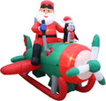 8 FT Long Christmas Inflatable Santa Claus with Penguins