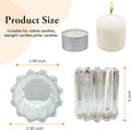 GOLDEAL 12Pcs Clear Glass Votive Candle Holders Tealight Holders Decorative, Tea Candle Holders Bulk,Candlestick for Wedding, Party,Dinner, Home Table Decor.