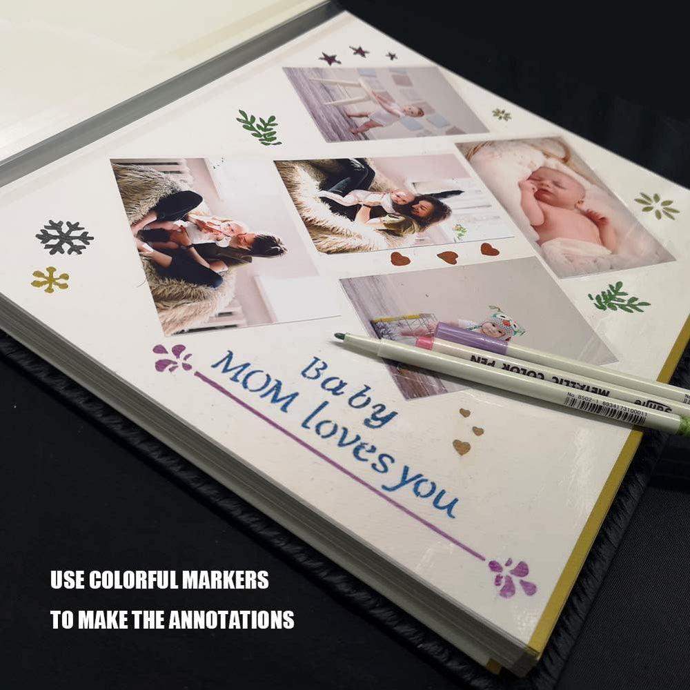 Photo Album Self Adhesive, Huge Magnetic Self-Stick Page Picture Album with L...