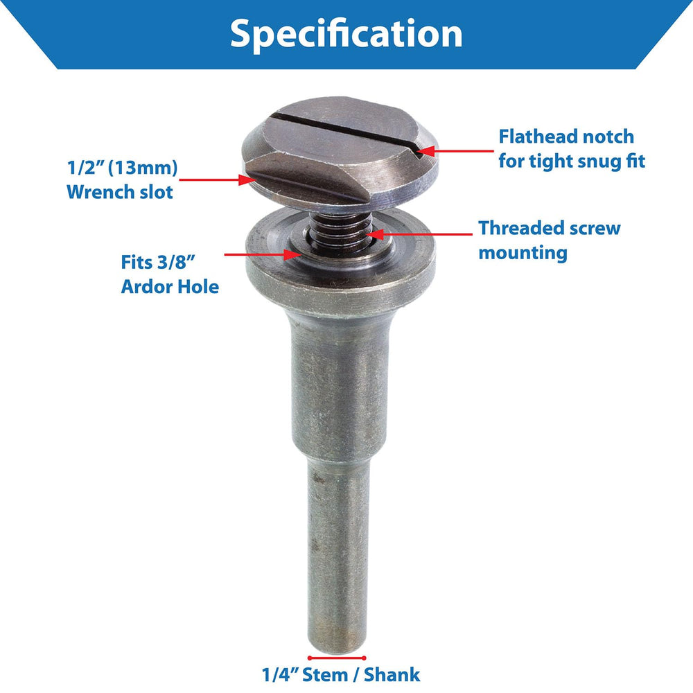 TJR© Mounting Mandrel for Cut-Off Wheels - Versatile 3/8-inch Arbor Hole and ...