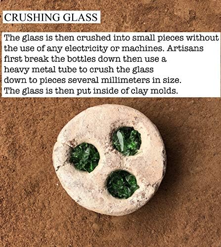 The Bead Chest Jumbo Rondelle Recycled Glass Beads: Extra Large African Disk Home Decor Beads for DIY Jewelry, Coffee Table, and Interior Design (Black)