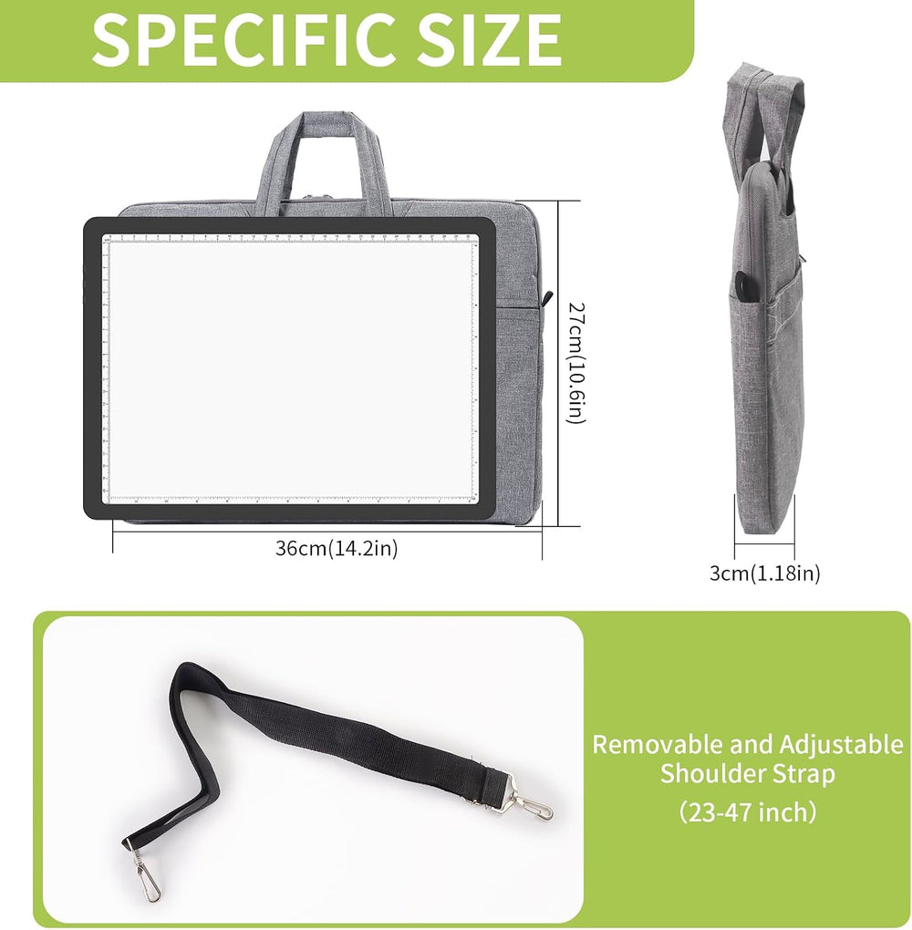 YINGWOND Rechargeable A4 Diamond Art Light Board/Pad with Padded Case