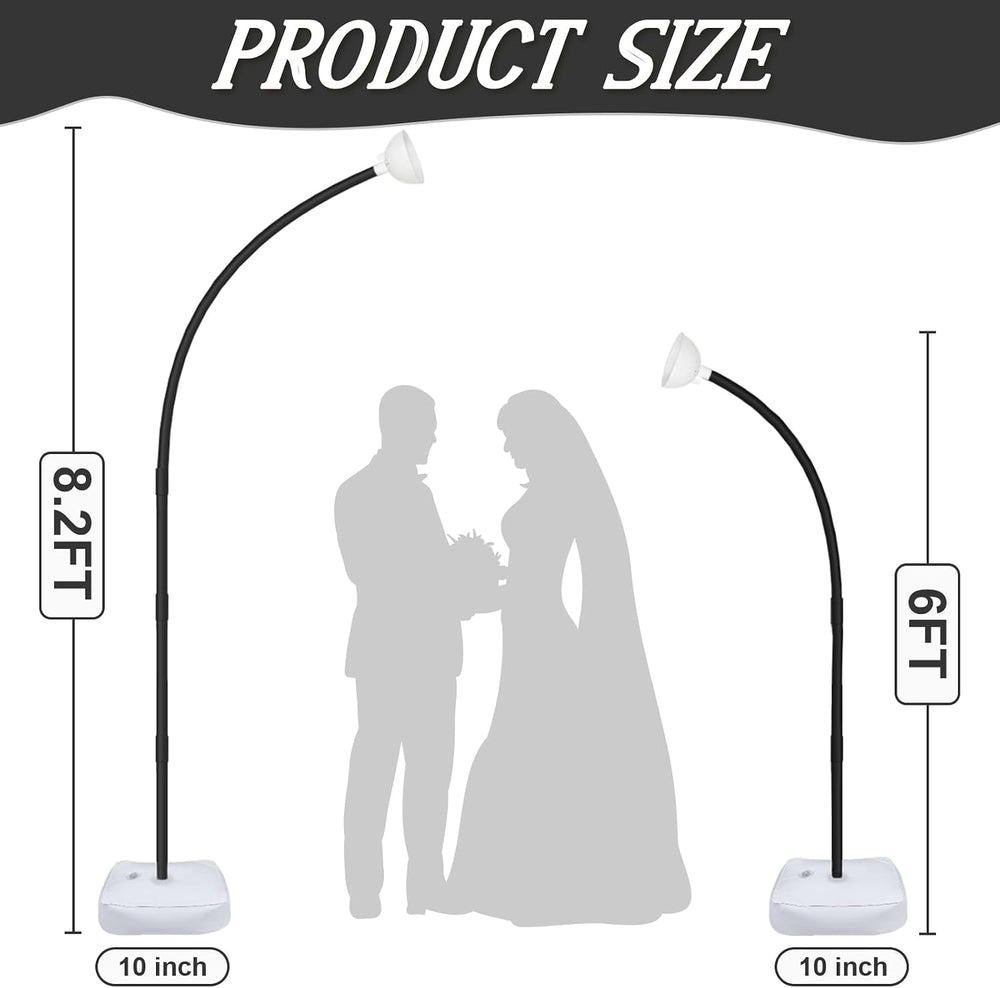 Balloon Arch Stand for Floor with Base, Reusable Balloon Arch Kit, Black