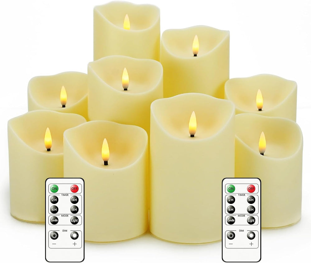 Flameless Candles with Remote, Battery Operated Flickering Flameless Candles,...