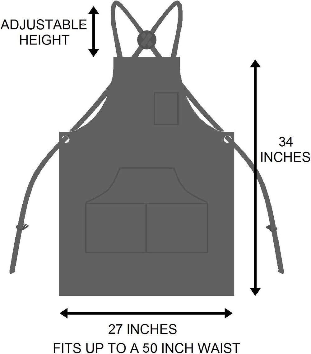 Deluxe Edition Waxed Canvas Tool Apron for Men and Women, Heavy Duty Work Apr...