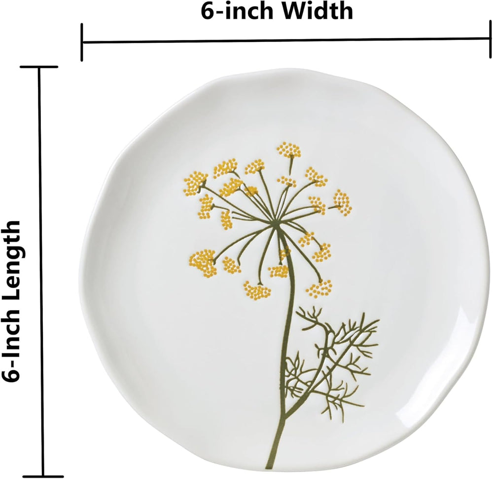 Lenox Wildflowers Tidbit Plate Set for 4, Small 6" Appetizer Plates 4-Piece