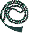 Premium Muslim Prayer Beads, 8mm Green Tiger Eye Stone, 99 Beads, Dark Green Tassel, Unisex Adult