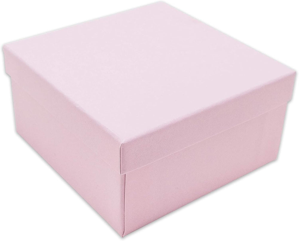 TheDisplayGuys 25 Cardboard Jewelry Gift Boxes with Inserts - Pastel Pink