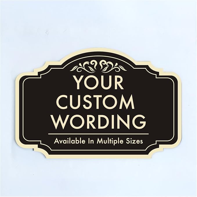Custom Outdoor Metal Signs, Personalized Aluminum Sign - Driveway, Waterproof - Design 2 Black Charcoal 42x28 In