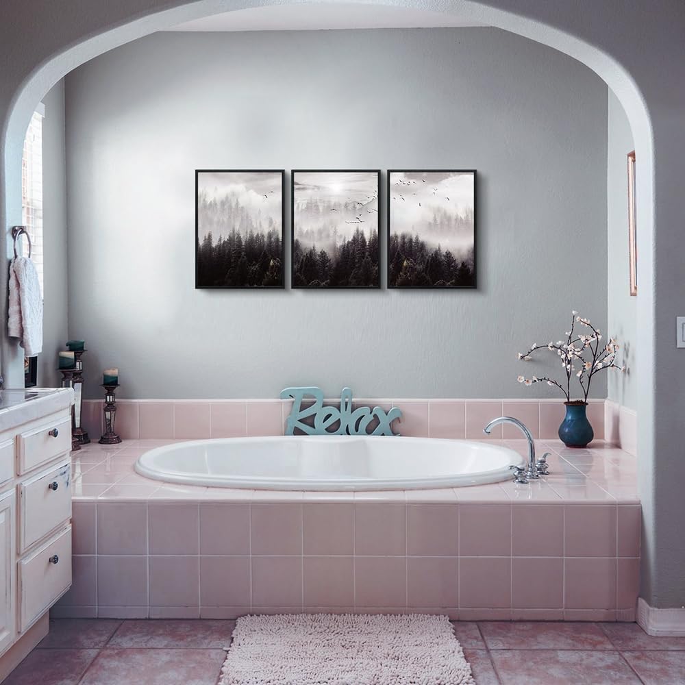 black framed canvas wall art - boho wall showing dimensions
