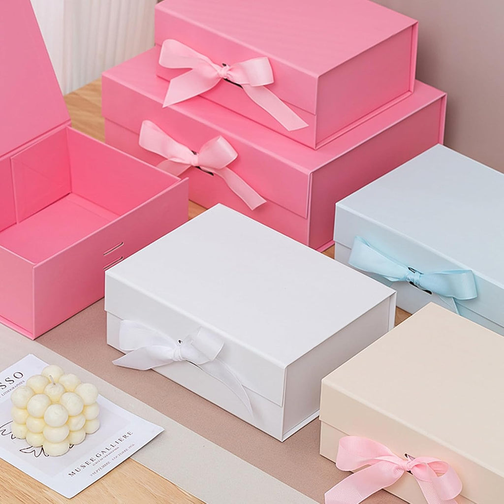 magnetic gift box l8.7*w6.5*h3.5inch ribbon foldable gift packaging, package contents