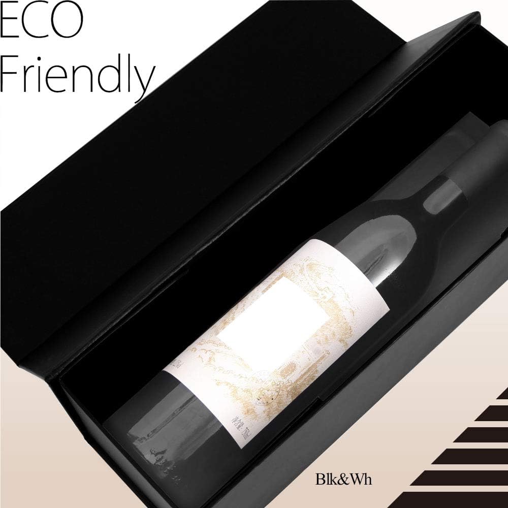 6 Wine Gift Boxes 13.5x4.5x4 Inches for Liquor (Matte Black)