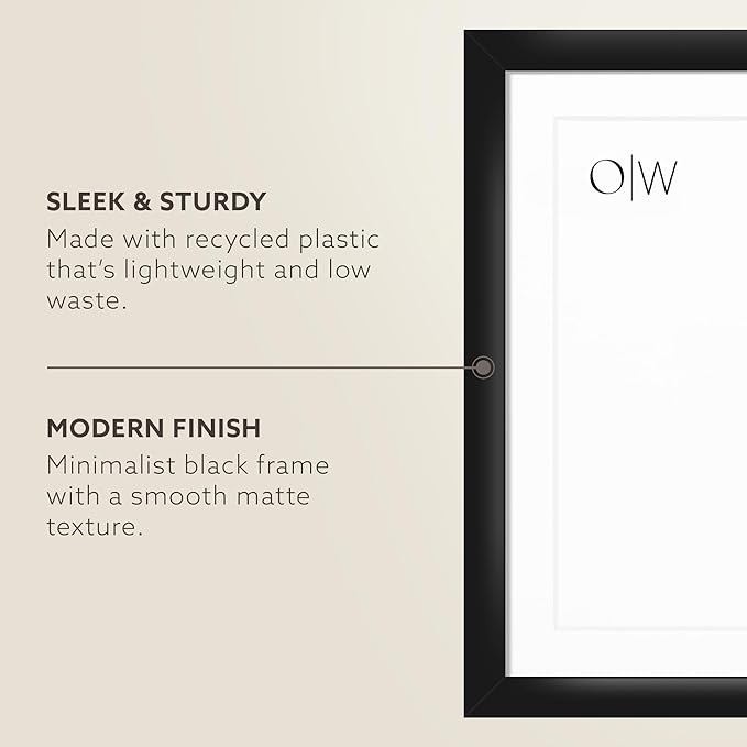 Opposite Wall - 20x30 in - Black Picture Frame - Lightweight, Versatile & Shatterproof - Wall Hanging Photo or Poster Frame - Wall Decor for Office, Gallery & Home, 51x76 cm