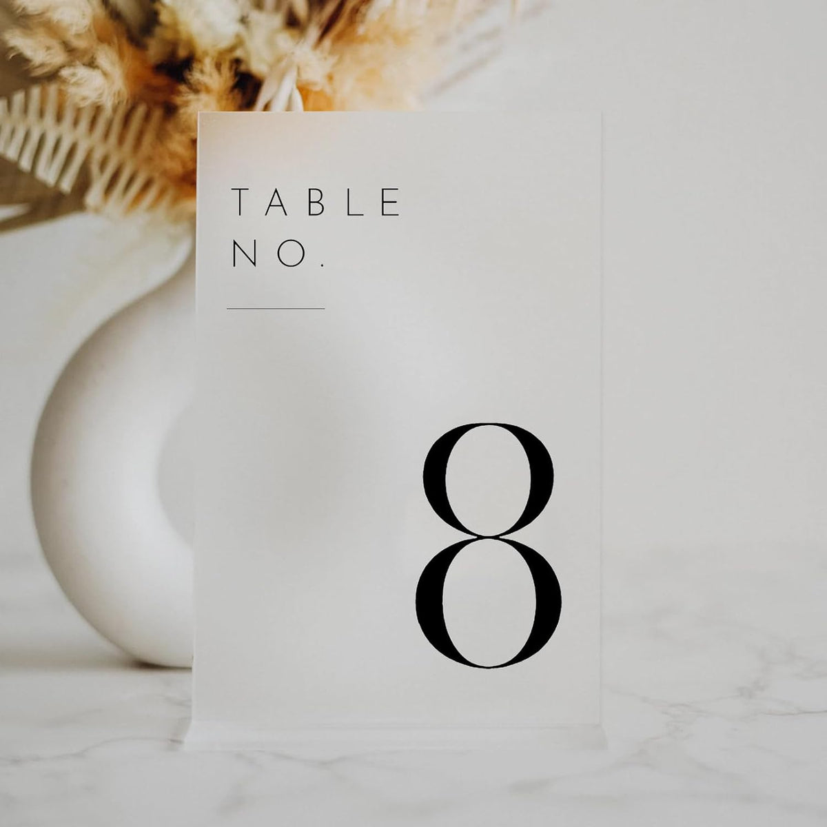 jinmury frosted wedding table numbers 1-10 with stands showing dimensions