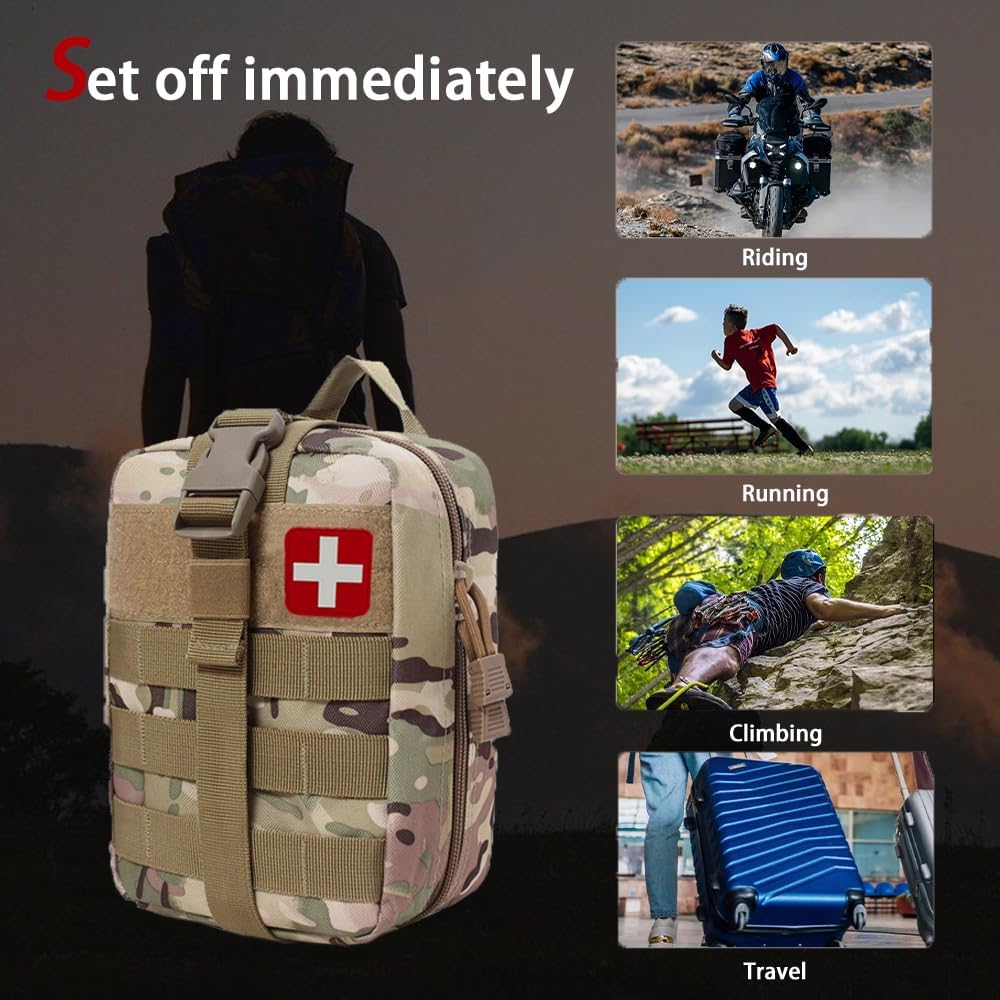 Universal IFAK Trauma First Aid Kit Molle Pouches Emergency Survival Kit Suit...