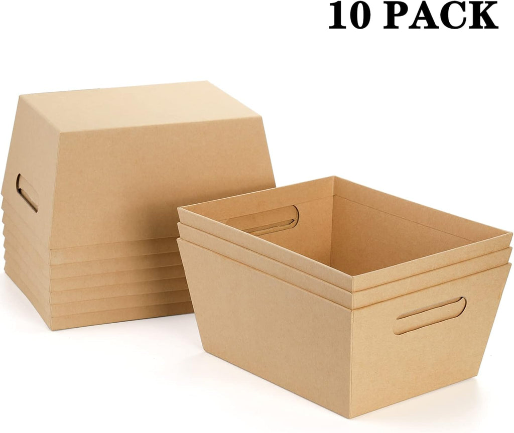 deayou 10 pack gift basket empty, 10" x showing dimensions