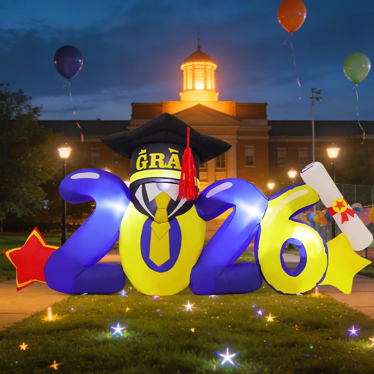 goosh 8 ft long 2026 inflatables graduation decorations, close-up detail