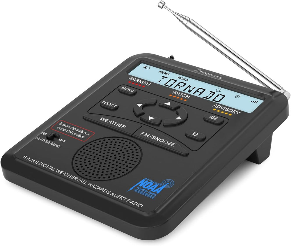DreamSky Weather Radio NOAA Alert with Battery Backup & FM Radio for Home