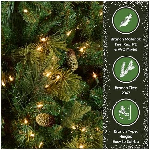 National Tree Company 9ft Pre-Lit Carolina Pine Artificial Christmas Tree