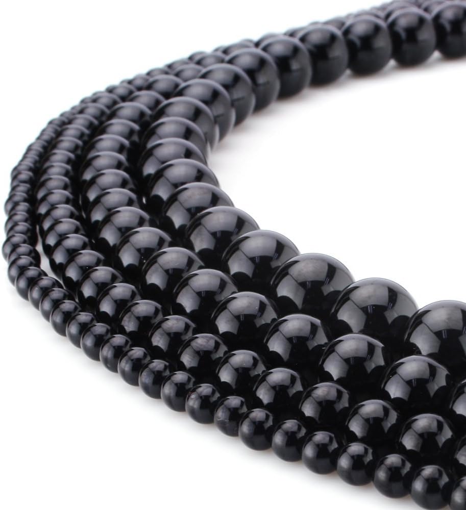 rubyca natural black obsidian round loose bead organizer, package contents