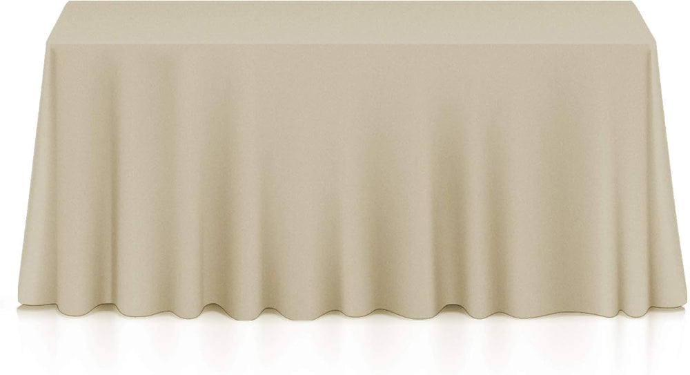Lann's Linens 10 Pack 90 x 132 Inch Rectangular Tablecloth, Washable Poly...